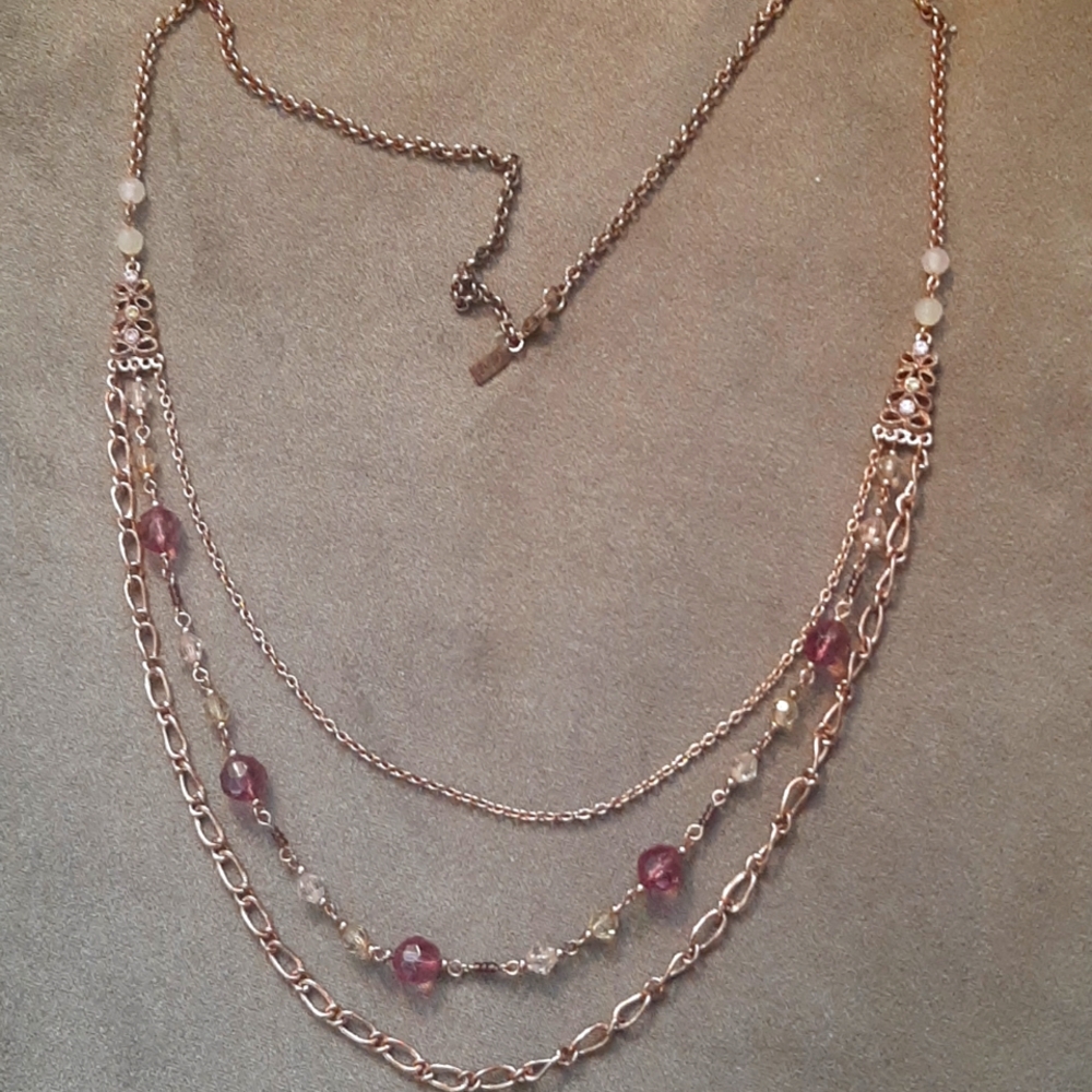 Vintage 1928 triple strand necklace